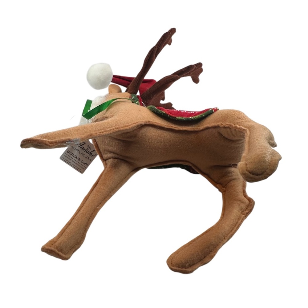Annalee Christmas  Reindeer  12” Santa Hat Holiday New - Picture 8 of 8